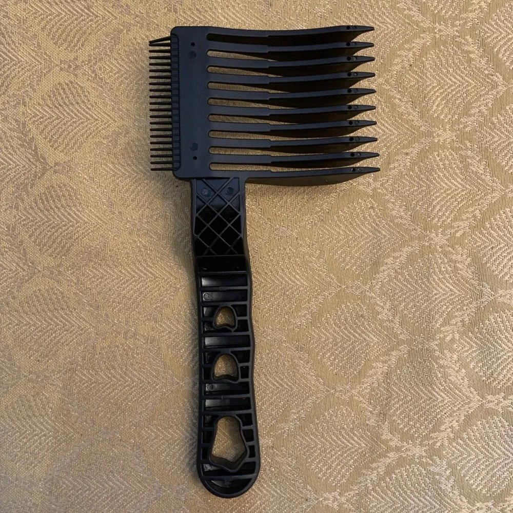 Fade Comb for Hair Cutting Professional Barber Tool for Self-Cut & Fade H Black